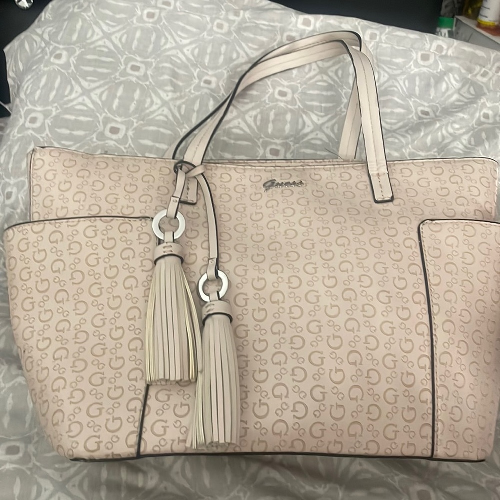 Tan Guess bag
